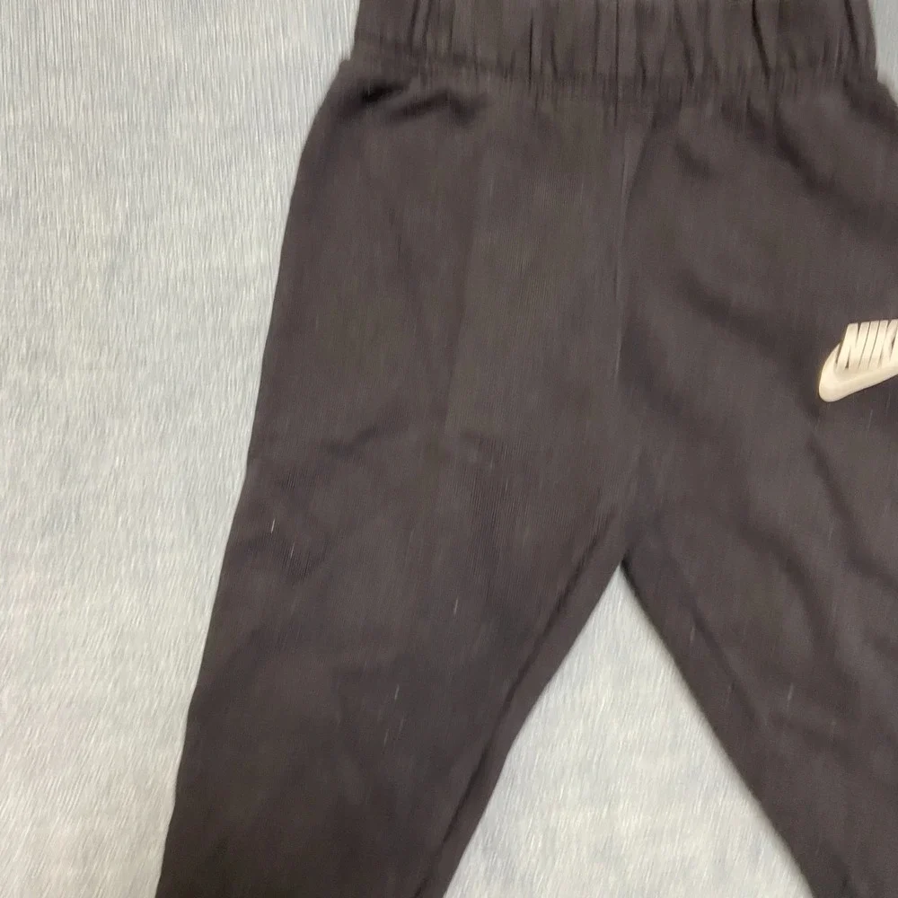 Nike Sweatpants Toddlers 2T Black Swoosh Logo Fleece Lined Elastic Waist Winter